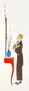 Siste minutts justeringer før du går ut (pochoir print) av Umberto Brunelleschi
