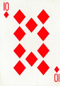10 diamanter fra en kortstokk med Goodall & Son Ltd.-spillekort, c1940 av Unbekannt