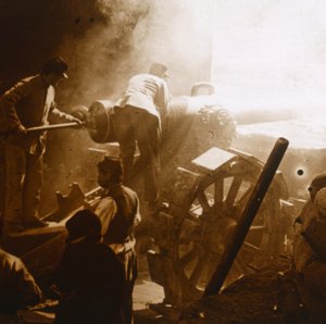 155 kanon i aksjon, Arras, Nord-Frankrike, 1915 av Unbekannt