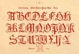 Det 16. århundre. Albert Durers bønnebok. Stor, 1862 av Unbekannt