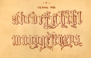 16th Century. Gothic., 1862 av Unbekannt