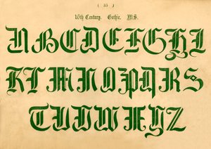 Det 16. århundre. Gotisk. MS, 1862 av Unbekannt