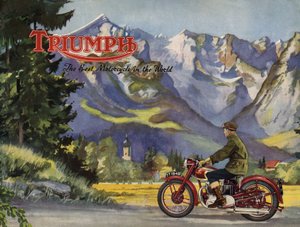 1948 Triumph 5T speed tvillingbrosjyre. av Unbekannt