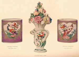 2 Chelsea Inkstands and a Longton Hall Vase, c1755 av Unbekannt