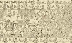 En kampscene fra Rameseum ved Theben, 1890. av Unbekannt
