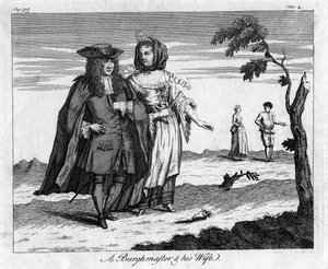 En burgemester og hans kone, c1700-tallet av Unbekannt