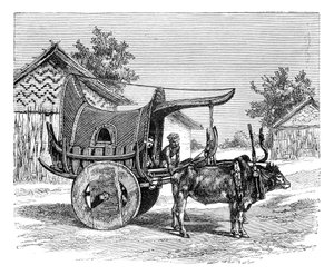 En burmesisk vogn, Burma Myanmar, 1895 av Unbekannt