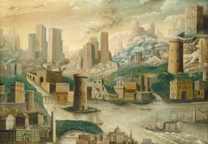 A City of Fantasy, midten av 1800-tallet. av Unbekannt