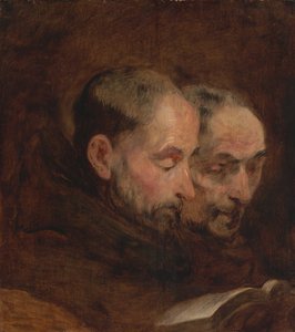 En kopi etter et maleri tradisjonelt tilskrevet Van Dyck fra Two Monks Reading, sent på 1700-tallet av Unbekannt