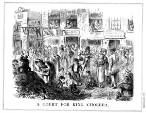 En domstol for kong kolera, 1852 av Unbekannt