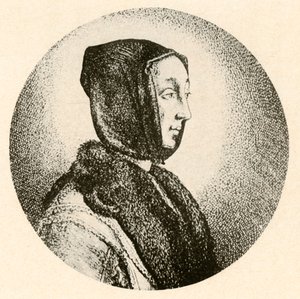 En nederlandsk dame i pelstipp og hette, midten av 1600-tallet, 1937. av Unbekannt