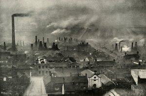 A Factoryscape in the Potteries, 1938 av Unbekannt