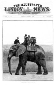 En avskjedstur på Jumbo, London Zoo, 1882 av Unbekannt