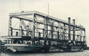 En flytende jernbane, 1922. av Unbekannt