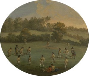 A Game of Cricket The Royal Academy Club i Marylebone Fields, nå Regent