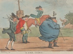 En haglstorm, 1800-1820. av Unbekannt