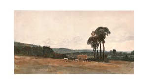 A Harvest Scene - an Outdoor Sketch, c1900. av Unbekannt