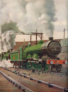 Et tungt ekspresstog som forlater Kings Cross, L.N.E.B., 1926 av Unbekannt
