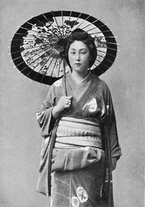 En japansk dame i gådrakt, 1902 av Unbekannt