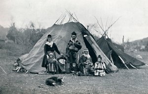 En leir i Lappland, 1912 av Unbekannt