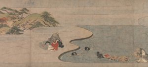 En lang historie for en høstnatt Aki no yo nagamonogatari, ca. 1400. av Unbekannt