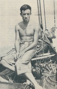 En moderne Ulysses. Gerbault fotografert ved Suva, på Fijiøyene, 1936 av Unbekannt