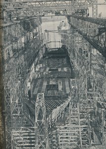 Et reir av stål. Cunard White Star rutebåt Georgic i konstruksjon, 1927-1929, 1936 av Unbekannt