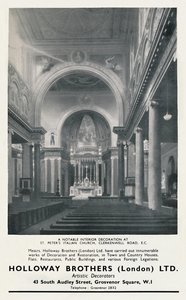 En bemerkelsesverdig interiørdekorasjon ved St. Peters Italian Church, 1933 av Unbekannt