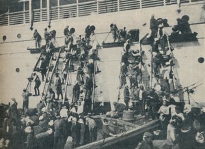 En ny metode for kulling ved havnen i Yokohama, 1936 av Unbekannt