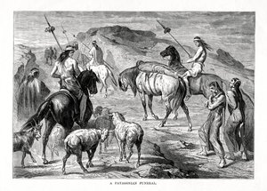 En patagonisk begravelse, 1877 av Unbekannt