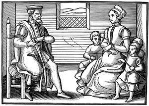 En puritansk familie, 1563 av Unbekannt