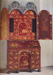 A Red Lacquer Cabinet, c1685, 1936 av Unbekannt