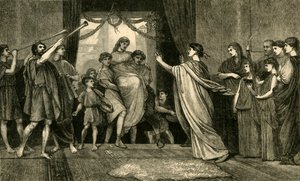 Et romersk bryllup. - Brudenes hjemkomst, 1881. av Unbekannt