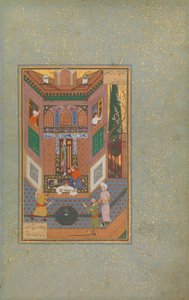 A Ruffian sparer livet til en fattig mann, Folio 4v fra et Mantiq al-tair Language of the Birds, c16 av Unbekannt