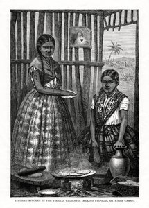 Et landlig kjøkken i Tierras Calientes, Mexico, 1877 av Unbekannt