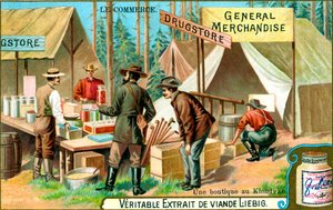 En butikk i Klondyke, c1900 av Unbekannt