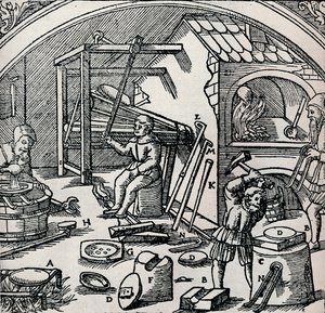 Et sølvraffineri, 1556, 1917 av Unbekannt
