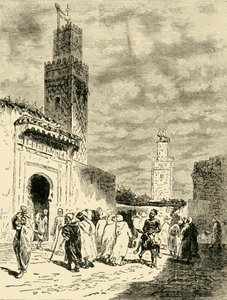 En gate i Fez, 1890. av Unbekannt