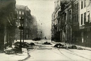En gate i Lille, 1919. av Unbekannt