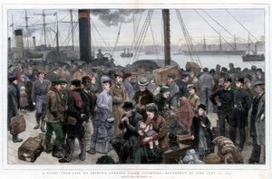 A Study from Life on Princes Landing Stage, Liverpool - Destroyed by Fire 28. juli 1874 av Unbekannt