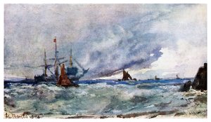 En studie av himmel og hav fra dekket på et fartøy utenfor Tarifa, 1901 av Unbekannt