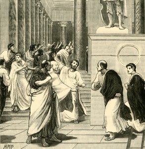 En tumult i forumet i Roma, 1890. av Unbekannt
