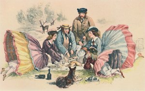 En viktoriansk piknik, c1860, 1944. av Unbekannt