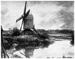 En vindmølle, 1802 1899 av Unbekannt