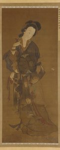 En kvinne og en sommerfugl, Ming-dynastiet, 1500-1700-tallet. av Unbekannt