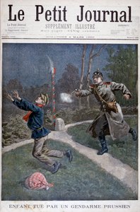 En gutt skutt av en prøyssisk gendarme rømte fra et kriminalomsorgsanlegg, 1900 av Unbekannt