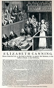 En bredside fra 1754 som rapporterte om saken om Elizabeth Canning, 1915 av Unbekannt