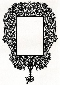 Et design for en bilderamme med tittelen Armiger, 1898. av Unbekannt