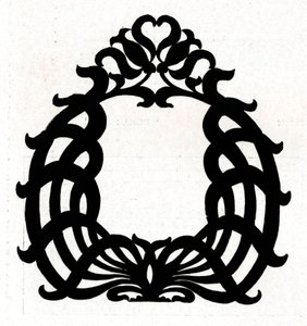 Et design for en bilderamme med tittelen Sixpence, 1898 av Unbekannt