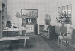 En spisestue og stue, 1942. av Unbekannt